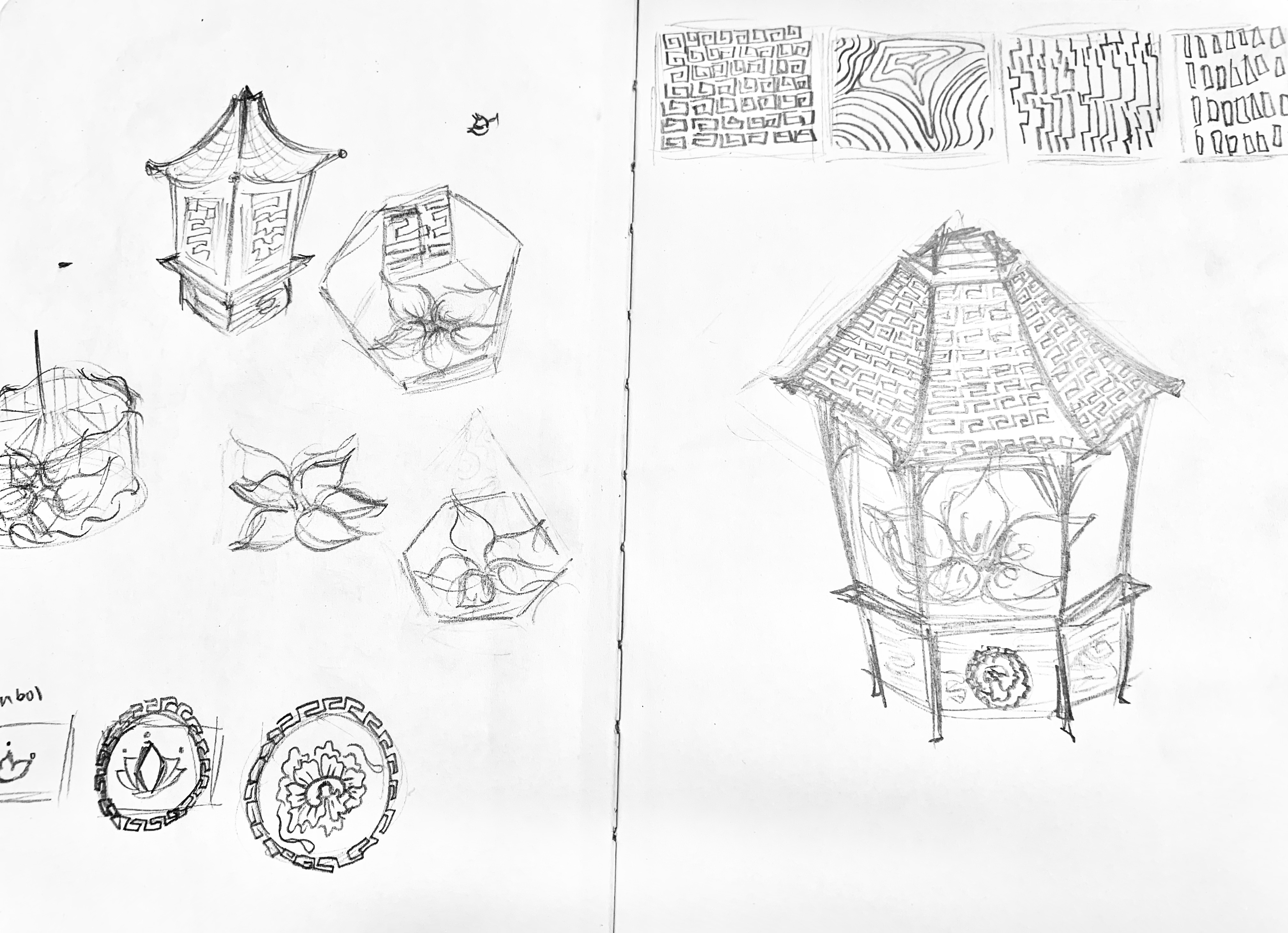 Locked Lotus sketches